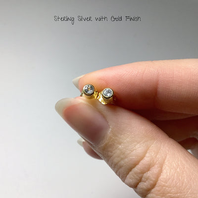 Blue Topaz Stud Earrings