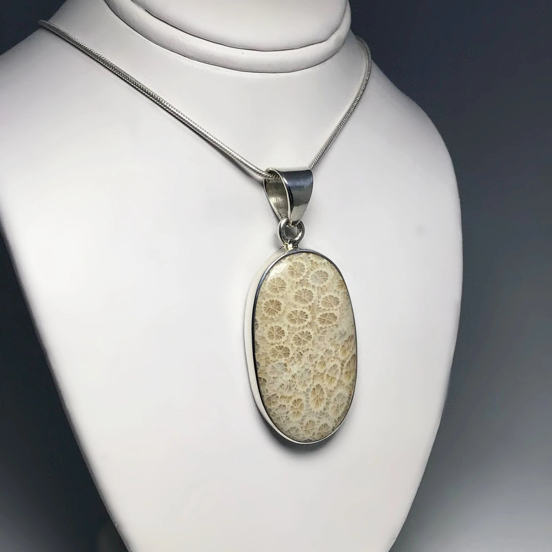Fossilized Coral Pendant - Rocks and Gems Canada