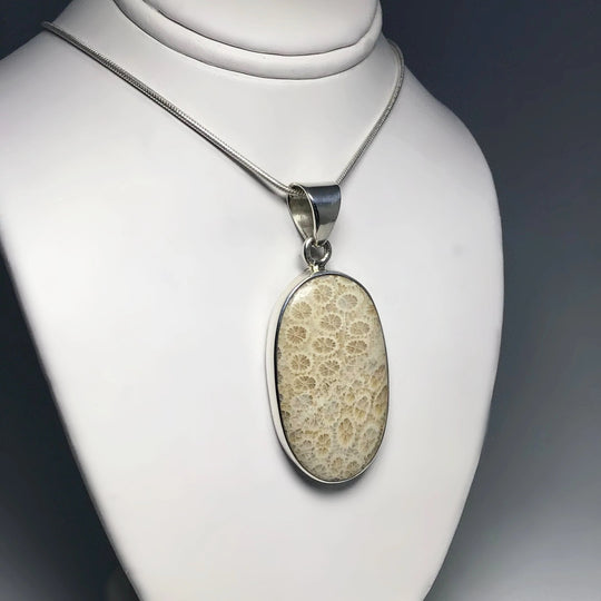 Fossilized Coral Pendant - Rocks and Gems Canada