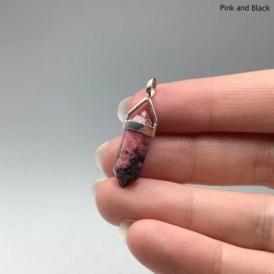 Rhodonite Double Terminated Point Pendant - Rocks and Gems Canada