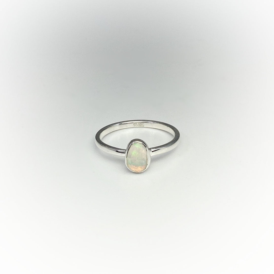 Faceted Ethiopian Fire Opal Ring - Rocks and Gems Canada