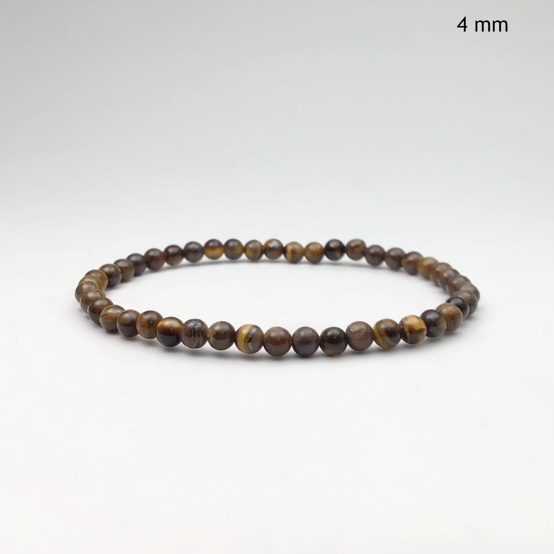Brown Gold Tiger Iron Beaded Bracelet - Rocks and Gems Canada