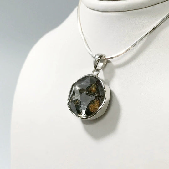 Sericho Meteorite Faceted Pendant - Rocks and Gems Canada