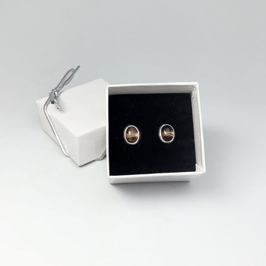 Smoky Quartz Stud Earrings - Rocks and Gems Canada