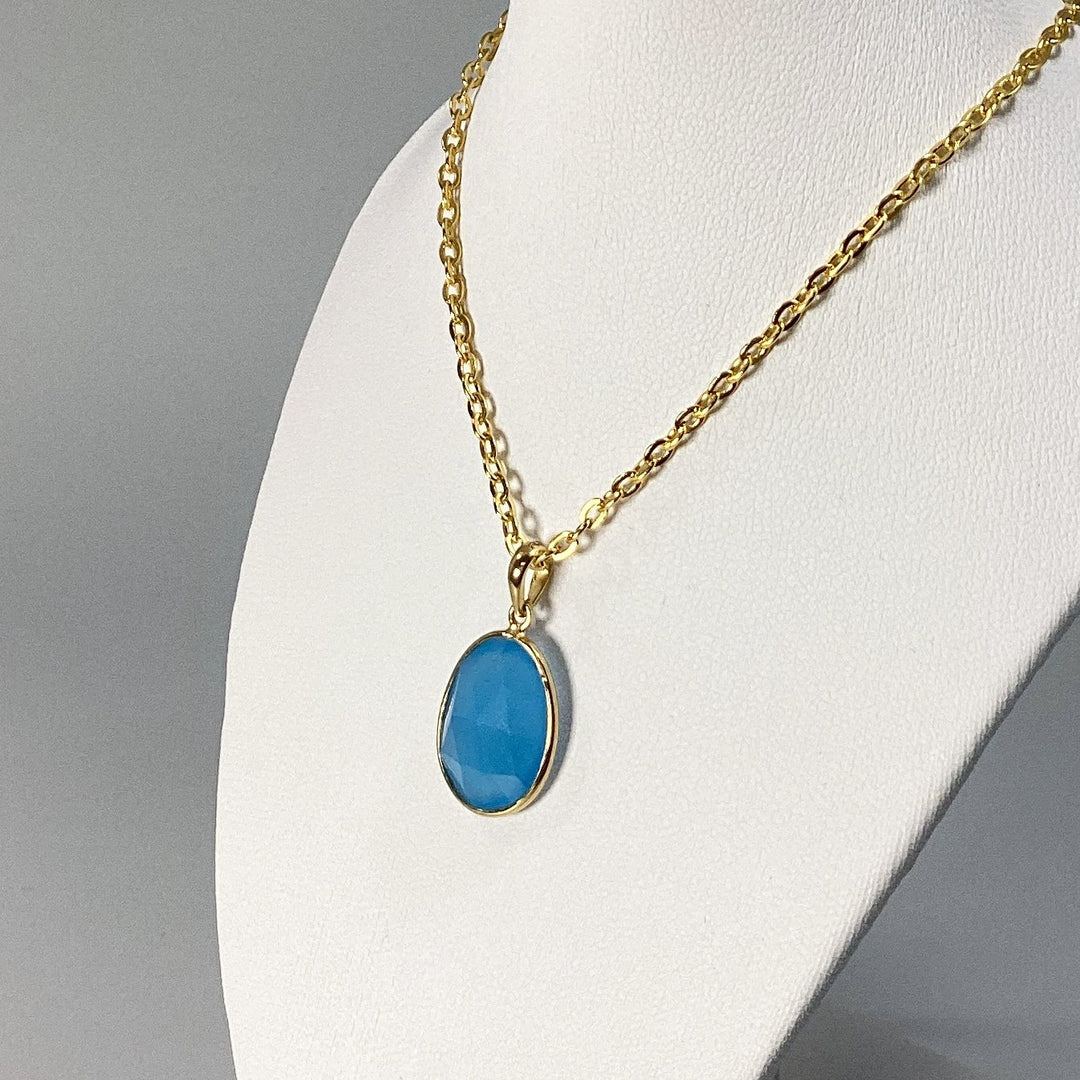 Blue Chalcedony Pendant - Rocks and Gems Canada