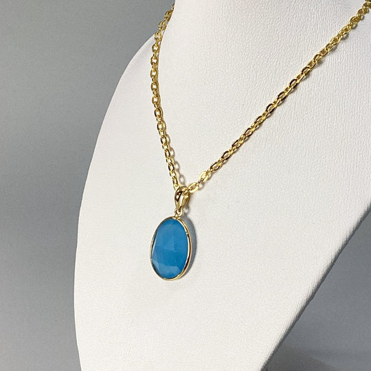 Blue Chalcedony Pendant - Rocks and Gems Canada