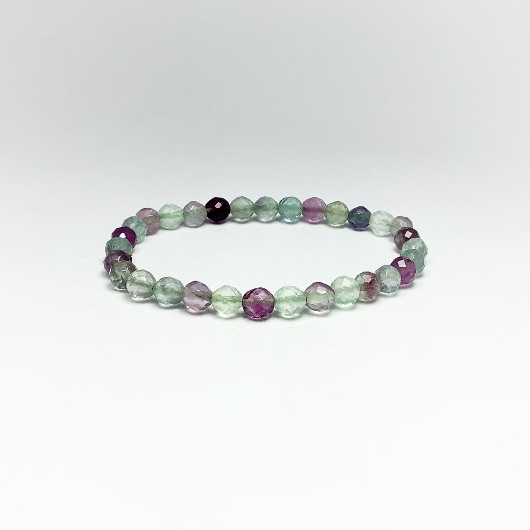 Fluorite Faceted Beaded Bracelet - Rocks and Gems Canada
