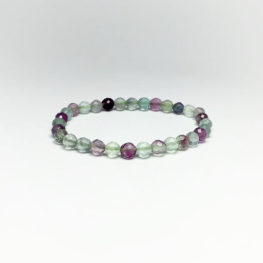 Fluorite Faceted Beaded Bracelet - Rocks and Gems Canada