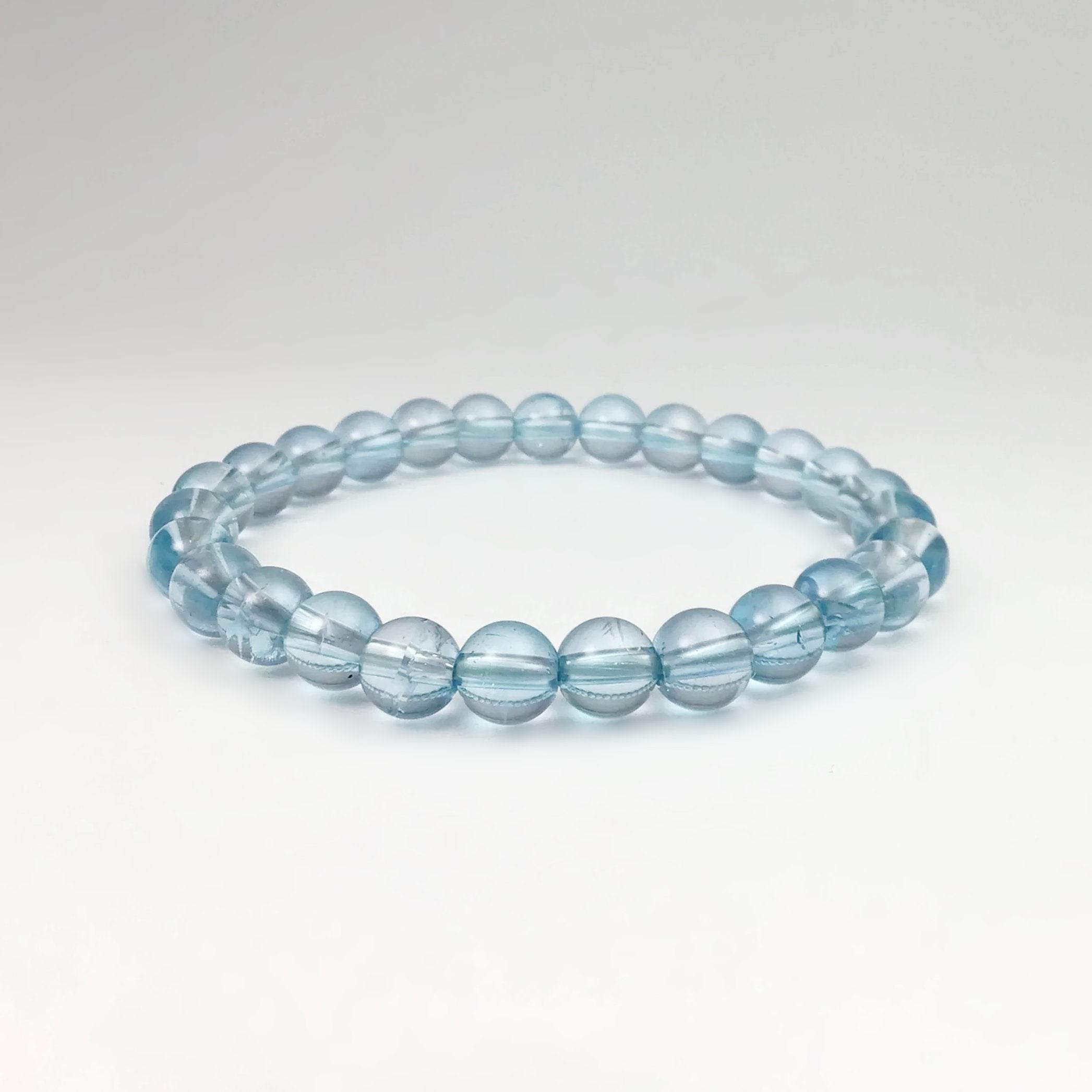 Blue Topaz Beaded Bracelet - High Quality – Rocks and Gems