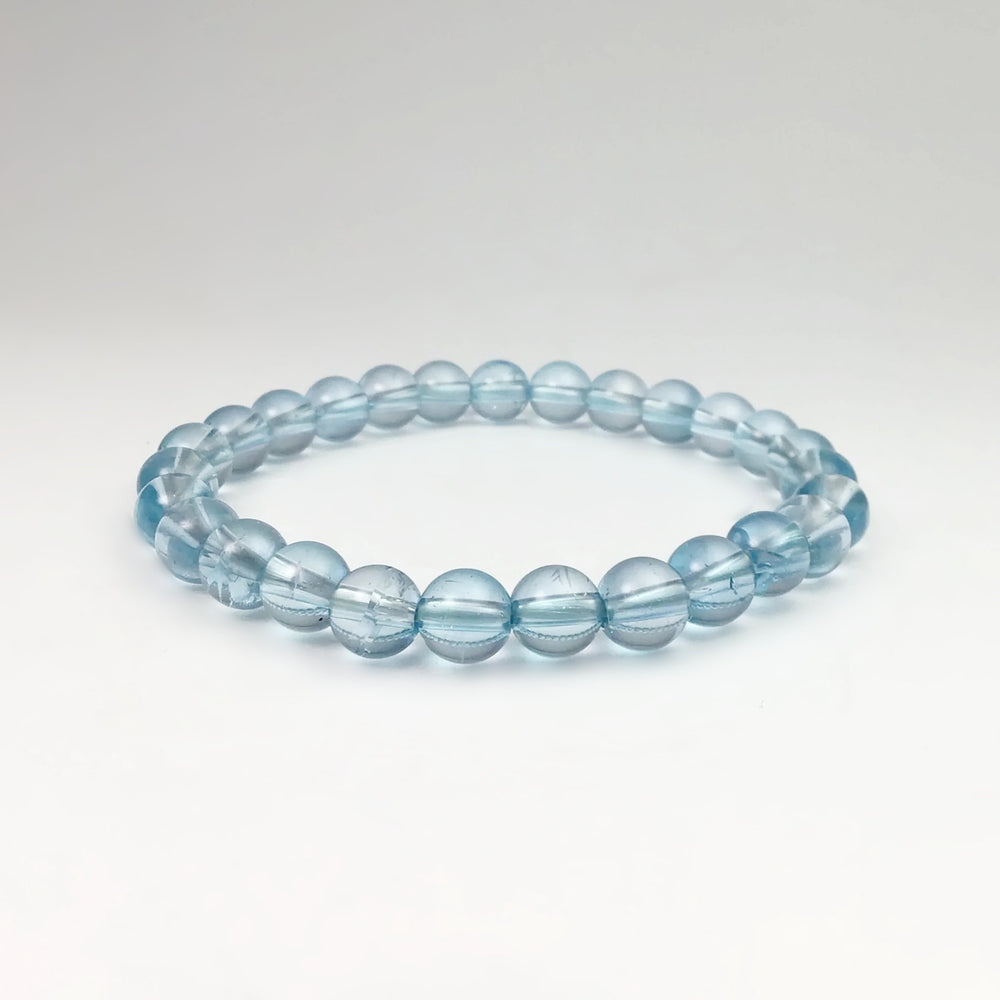 Blue Topaz Beaded Bracelet - High Quality - Rocks and Gems Canada