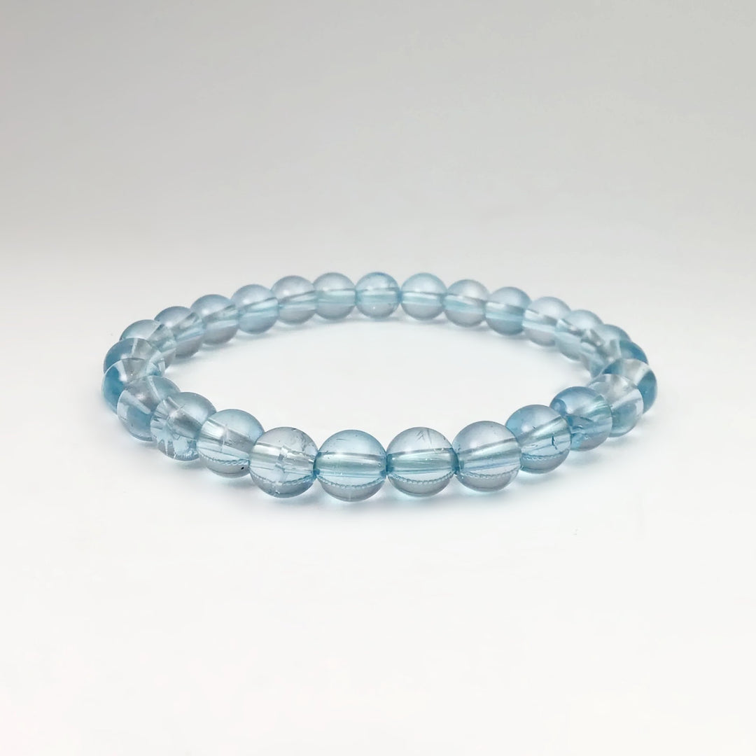 Blue Topaz Beaded Bracelet - High Quality - Rocks and Gems Canada