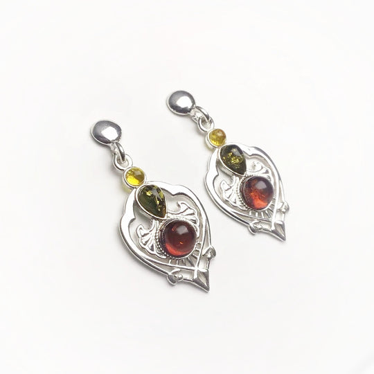 Mixed Amber Stud Earrings - Rocks and Gems Canada