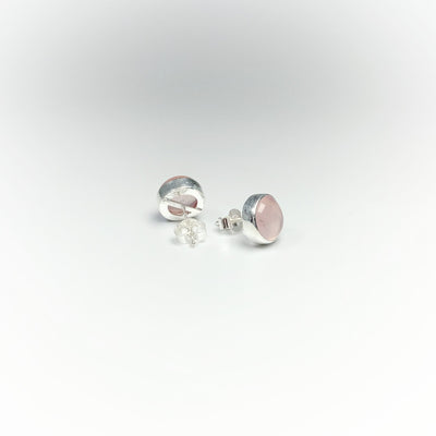 Rose Quartz Stud Earrings