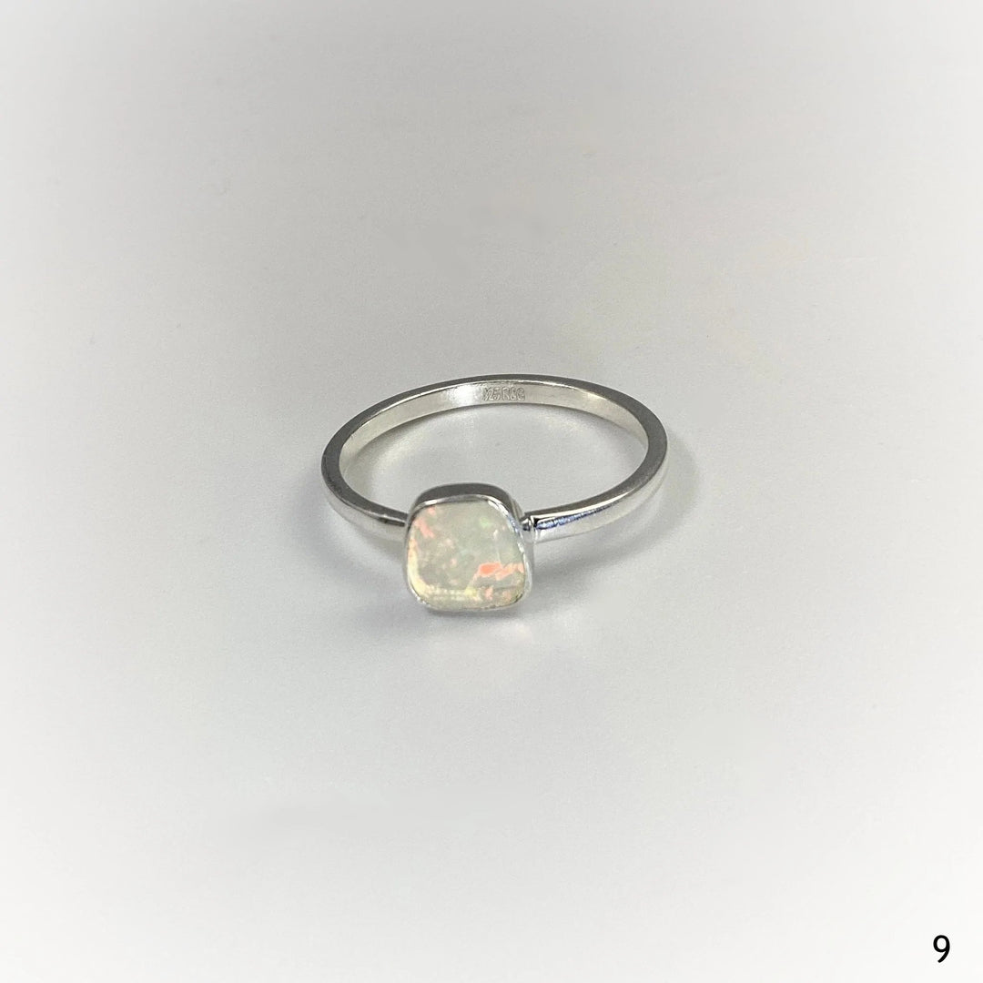 Faceted Ethiopian Fire Opal Ring - Rocks and Gems Canada