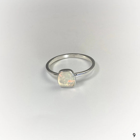 Faceted Ethiopian Fire Opal Ring - Rocks and Gems Canada