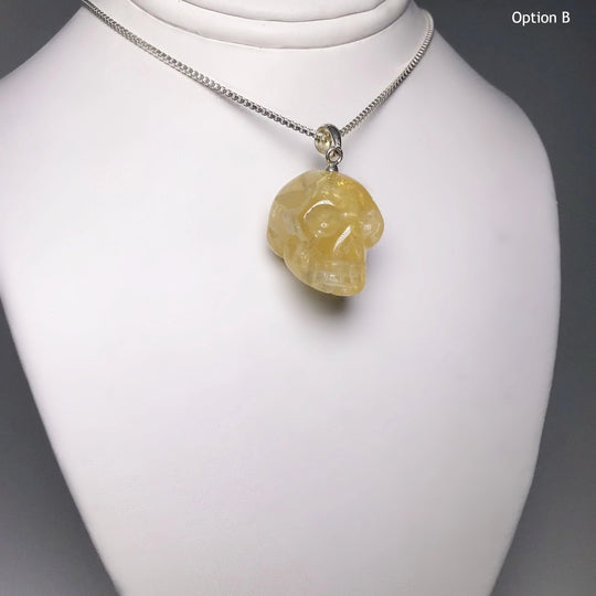 Citrine Skull Pendant - Rocks and Gems Canada