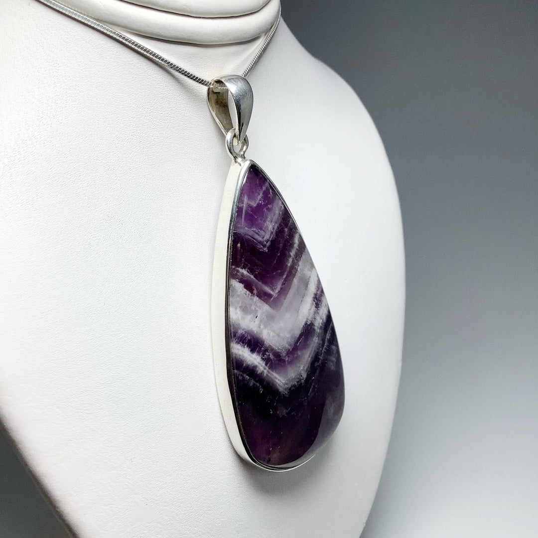 Chevron Amethyst Pendant - Rocks and Gems Canada