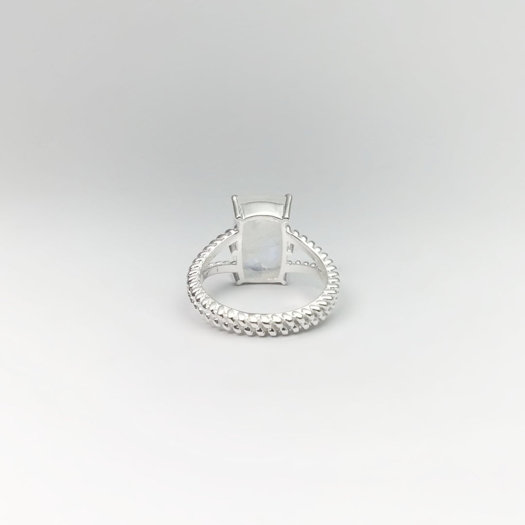 Rainbow Moonstone Ring - Rocks and Gems Canada