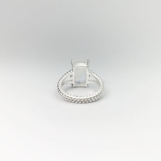 Rainbow Moonstone Ring - Rocks and Gems Canada