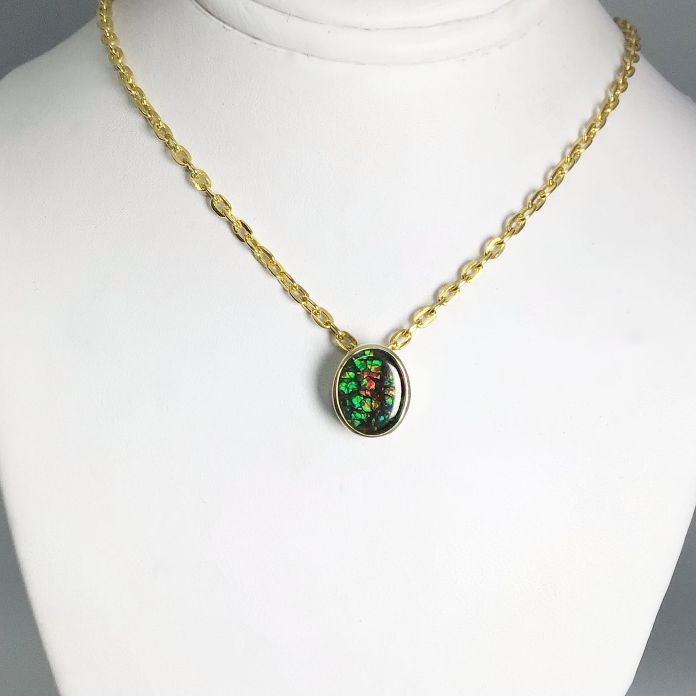 Alberta Ammolite 14K Gold Pendant