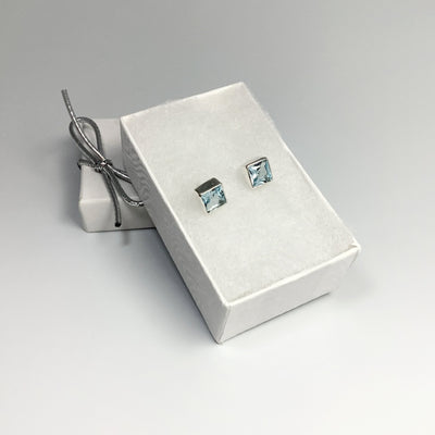 Blue Topaz Stud Earrings