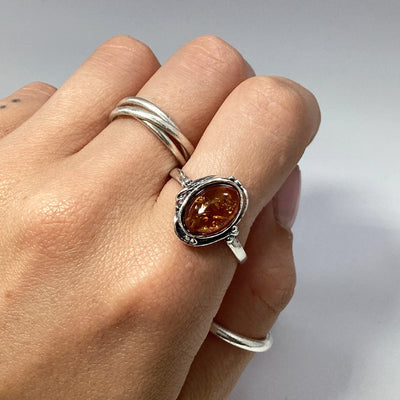 Cognac Amber Ring