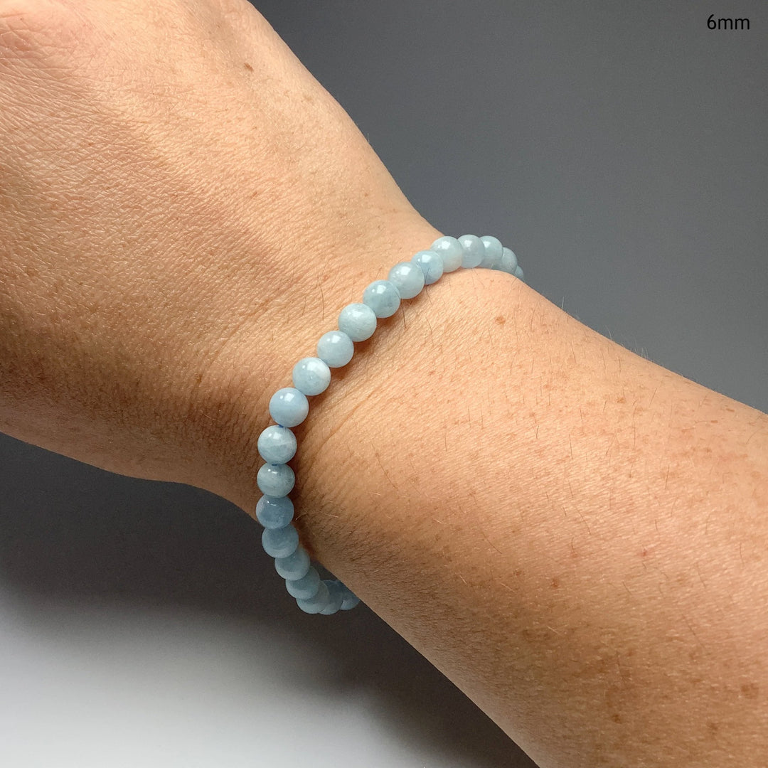 Aquamarine Beaded Bracelet - Rocks and Gems Canada