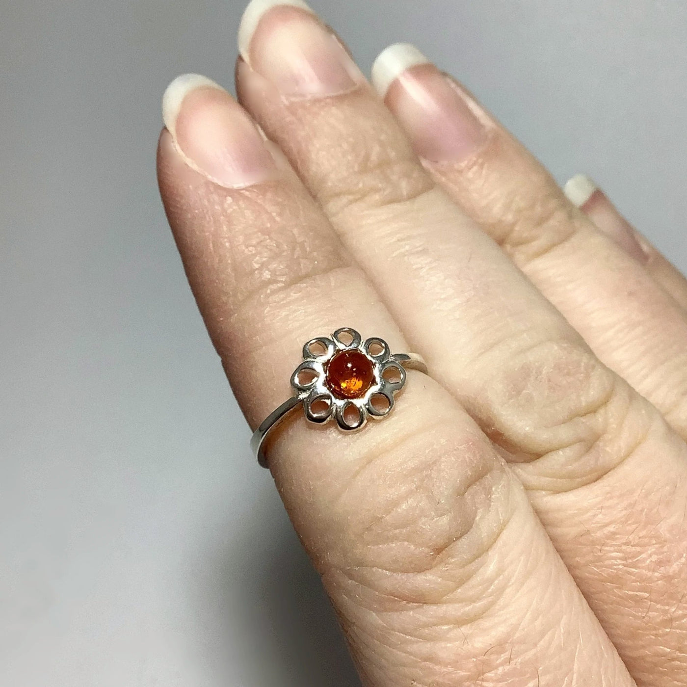 Cognac Amber Ring - Small Sizes