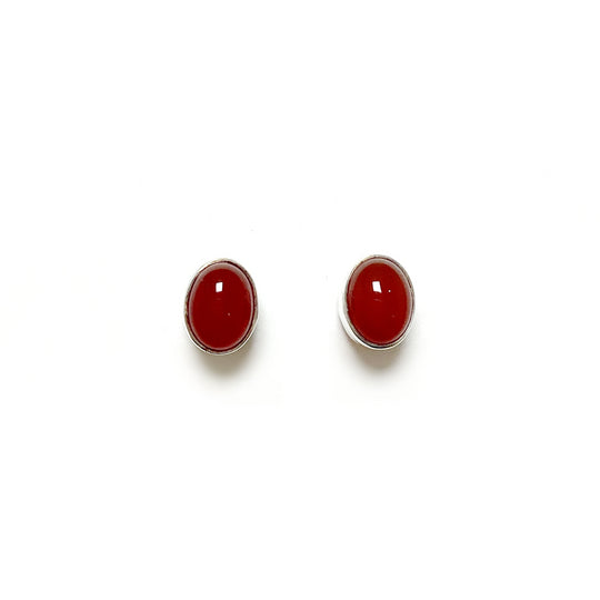 Carnelian Agate Stud Earrings - Rocks and Gems Canada
