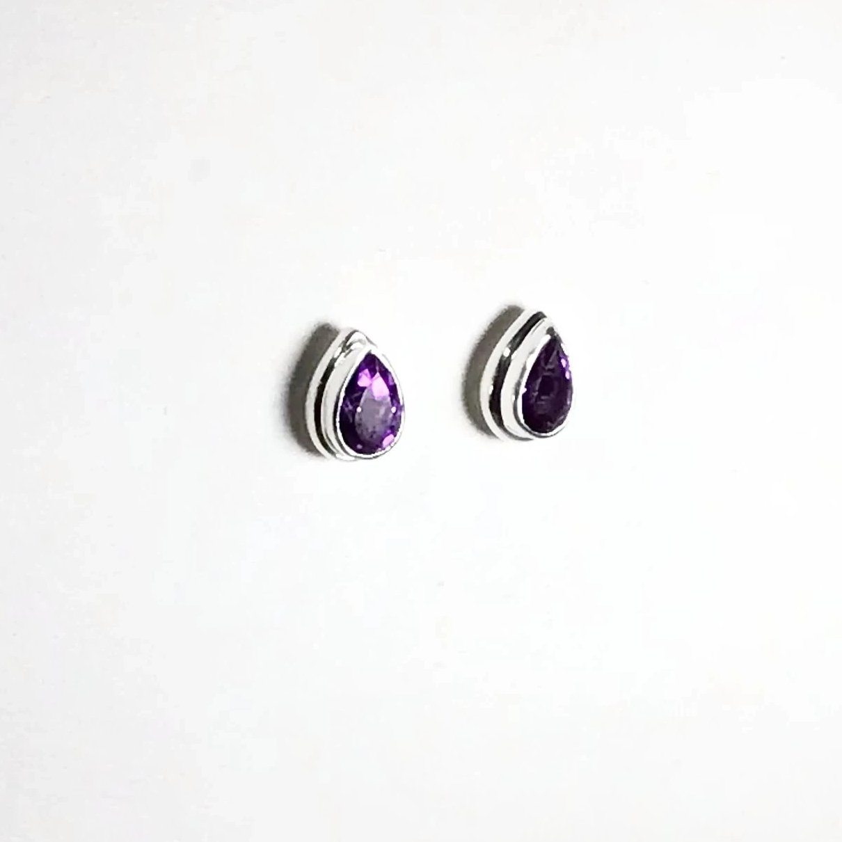 Amethyst Stud Earrings