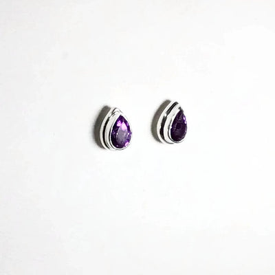 Amethyst Stud Earrings