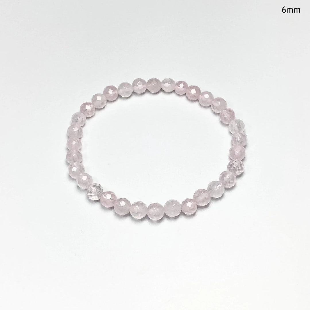 Rose Quartz Faceted Beaded Bracelet - Rocks and Gems Canada