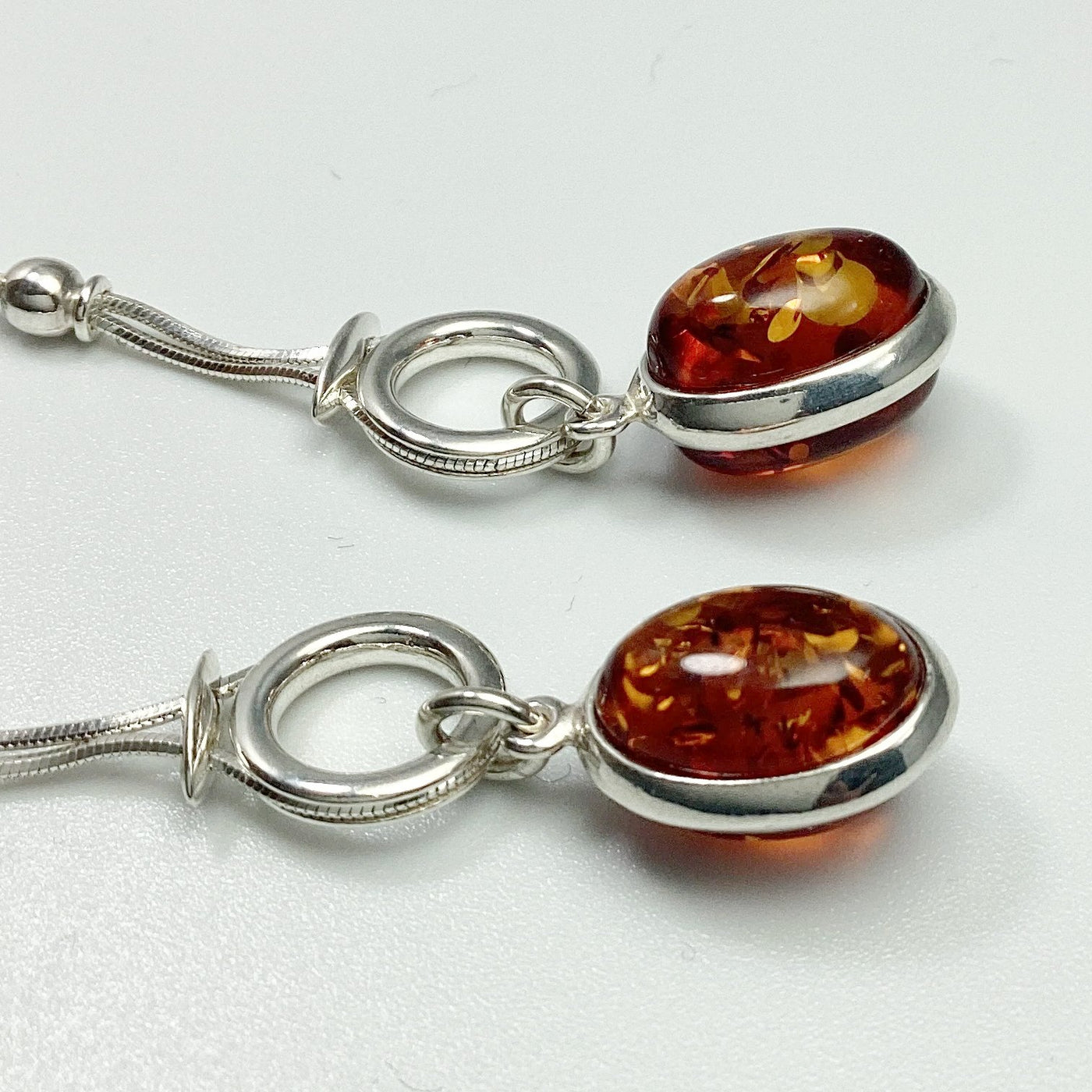 Cognac Amber Dangle Earrings