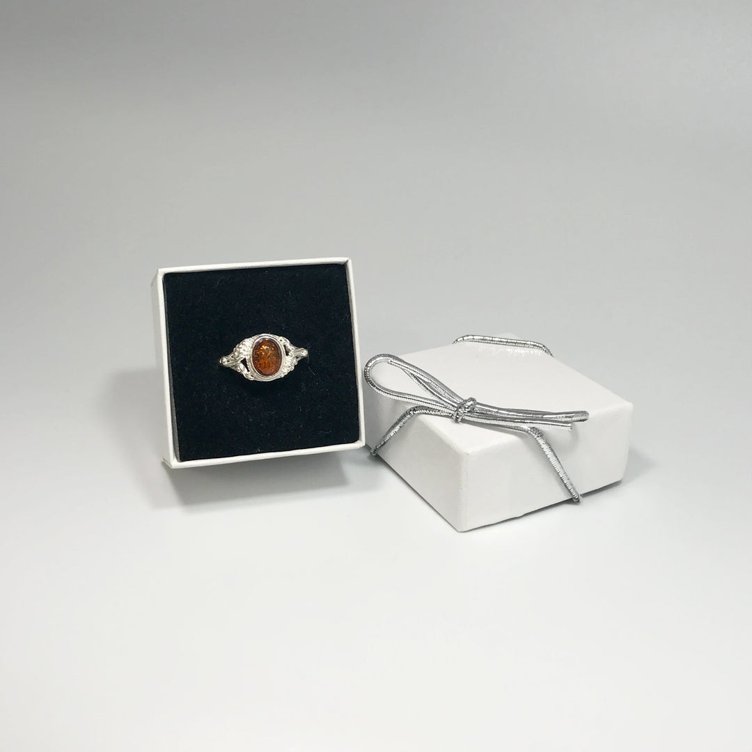 Cognac Amber Ring - Rocks and Gems Canada