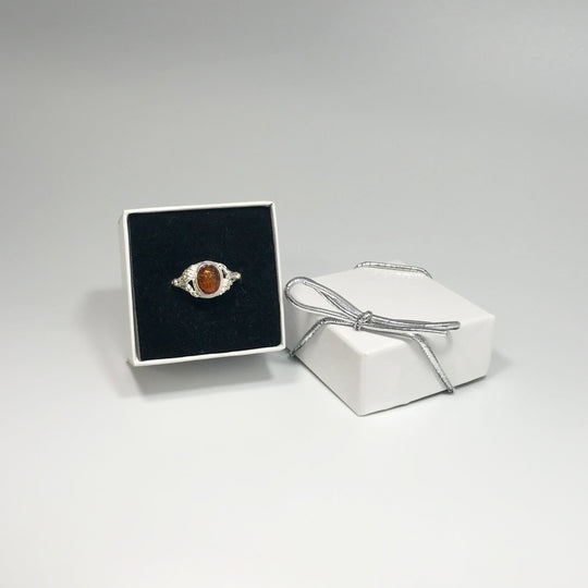 Cognac Amber Ring - Rocks and Gems Canada