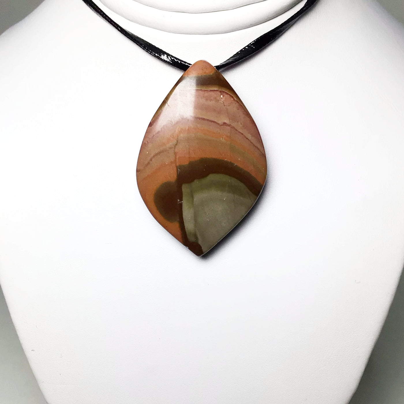 Polychrome Scenic Jasper Drilled Pendant