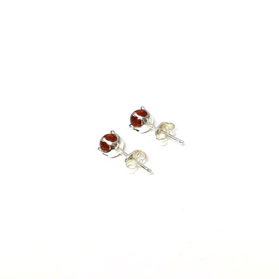 Cognac Amber Stud Earrings