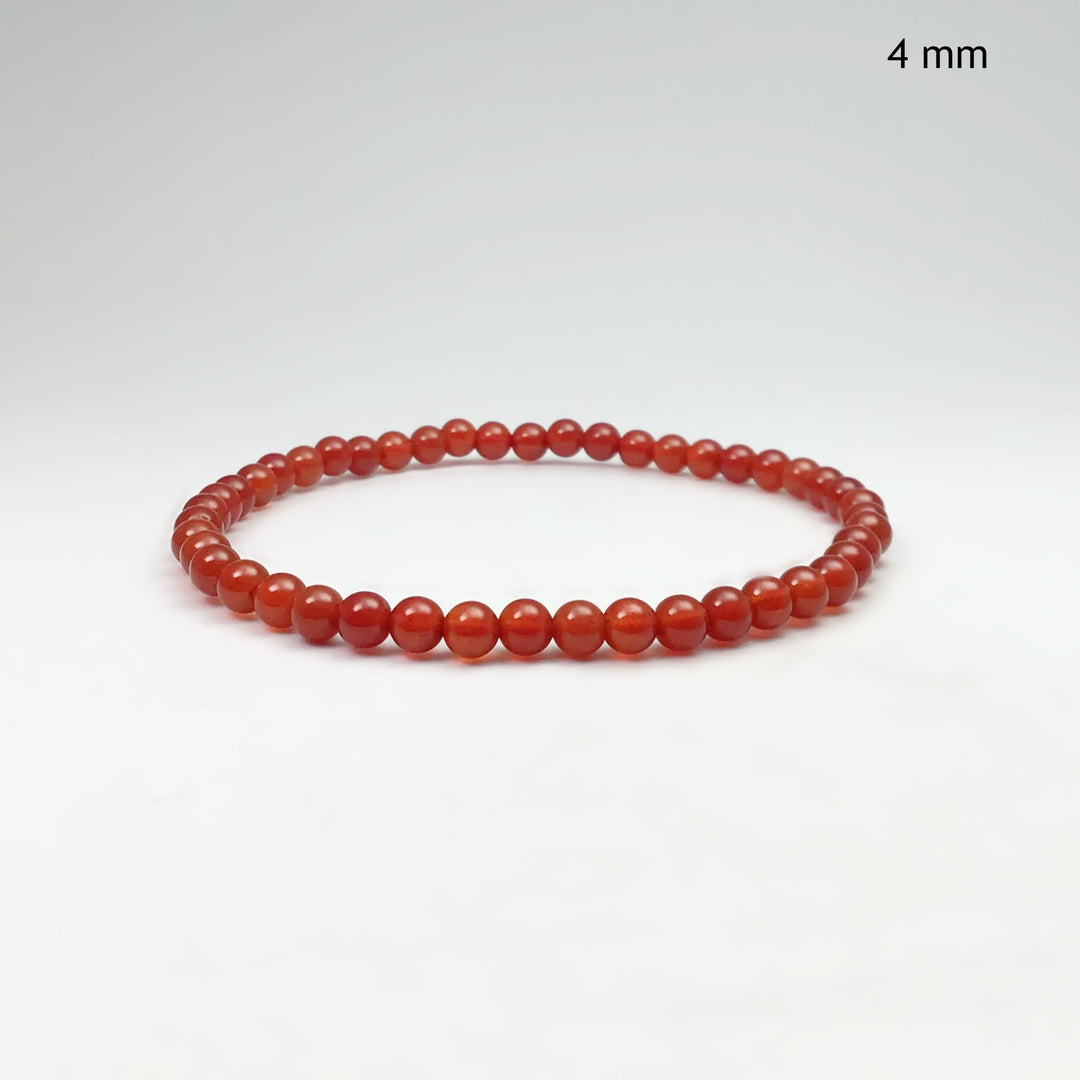 Carnelian Agate Beaded Bracelet - Rocks and Gems Canada