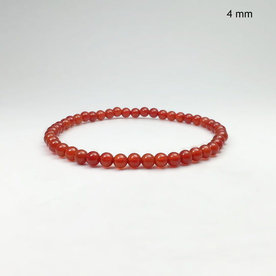 Carnelian Agate Beaded Bracelet - Rocks and Gems Canada