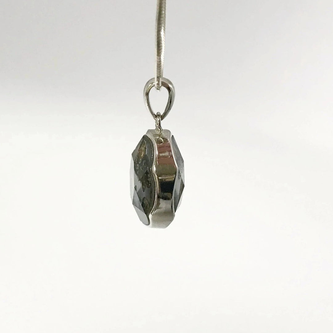 Sericho Meteorite Faceted Pendant - Rocks and Gems Canada