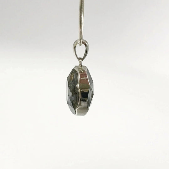 Sericho Meteorite Faceted Pendant - Rocks and Gems Canada