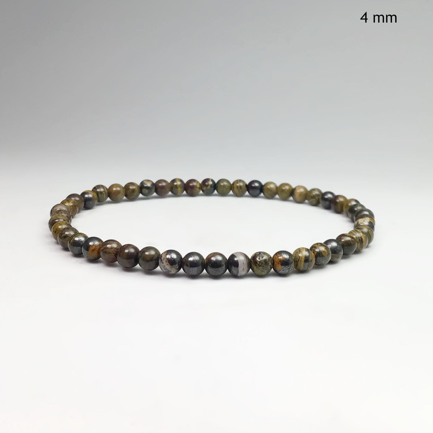 Yellow Gold Tiger Iron Beaded Bracelet