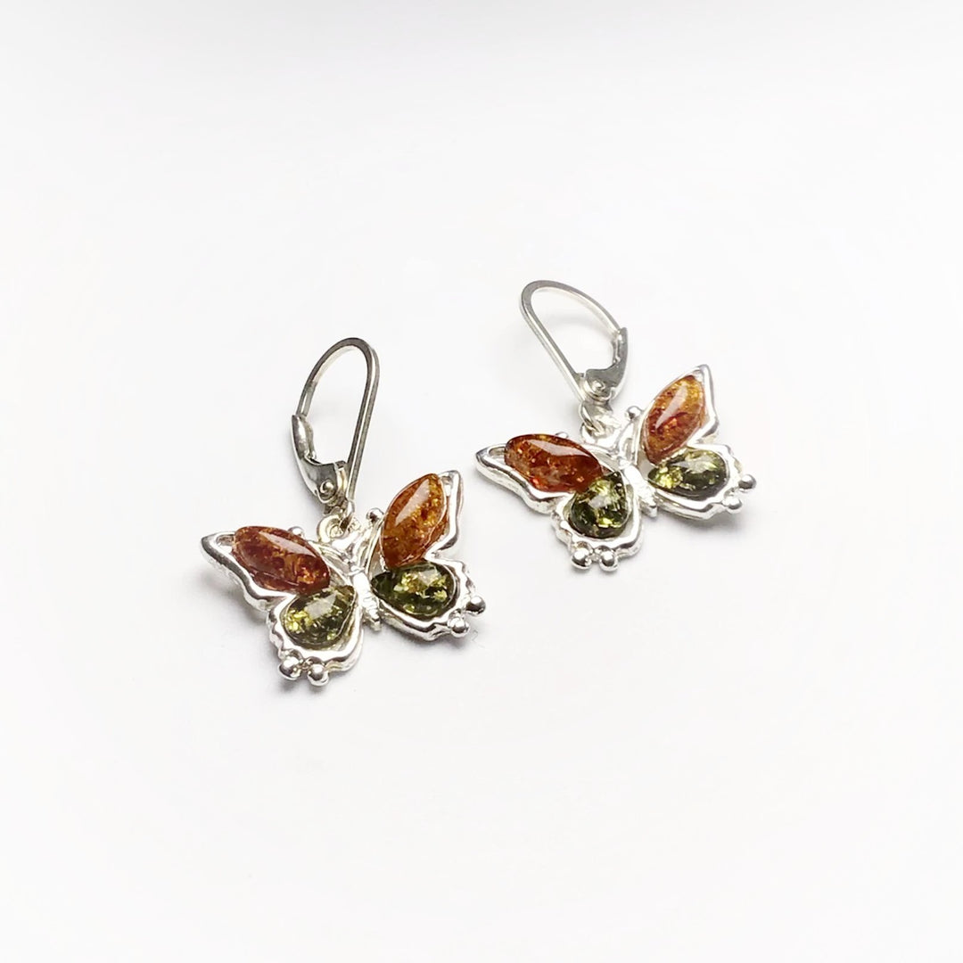 Mixed Amber Dangle Earrings - Rocks and Gems Canada