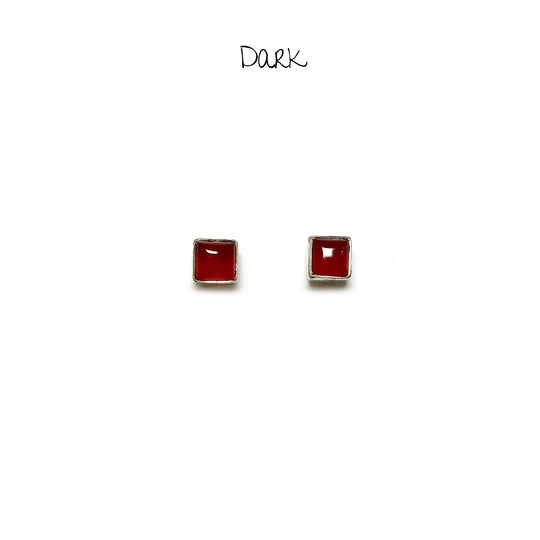 Carnelian Agate Stud Earrings - Rocks and Gems Canada