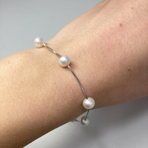 Pearl Sterling Silver Bracelet
