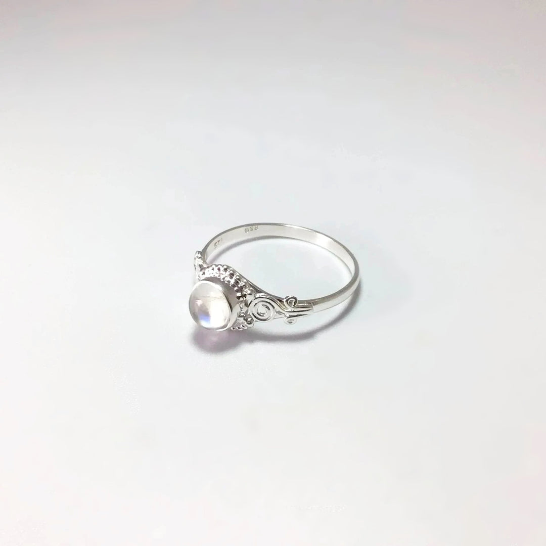 Rainbow Moonstone Ring - Rocks and Gems Canada