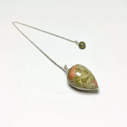 Unakite Teardrop Pendulum - Rocks and Gems Canada
