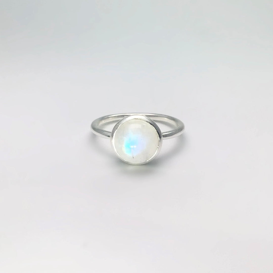 Rainbow Moonstone Ring - Rocks and Gems Canada