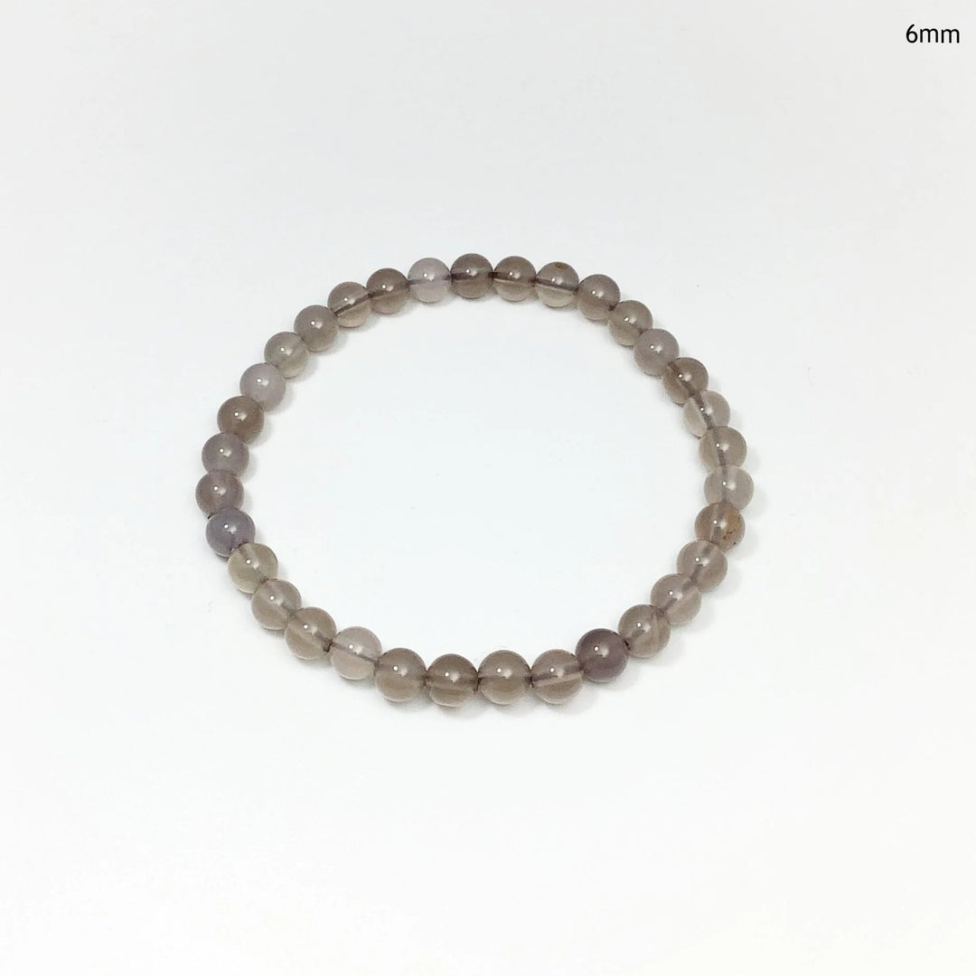Grey Agate Beaded Bracelet - Rocks and Gems Canada