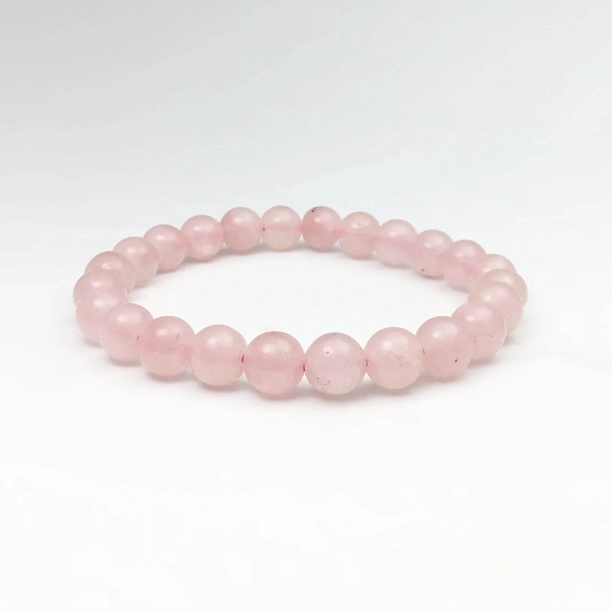Rose Quartz Beaded Bracelet - Rocks and Gems Canada